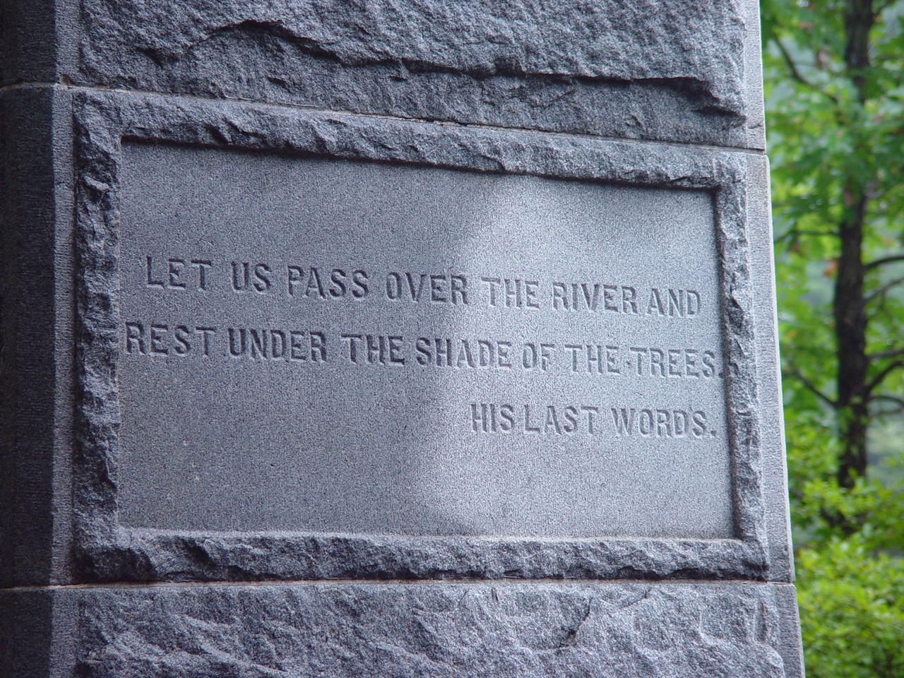 Jackson's last words.