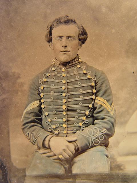 00411r An unidentified Soldier from the 3rd New Jersey Cavalry. Photo courtesy of the Library of Congress
