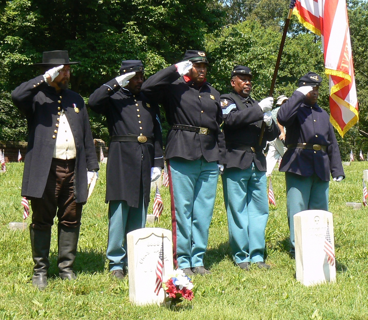 The 23rd USCT at the Fredericksburg National Cemetery.