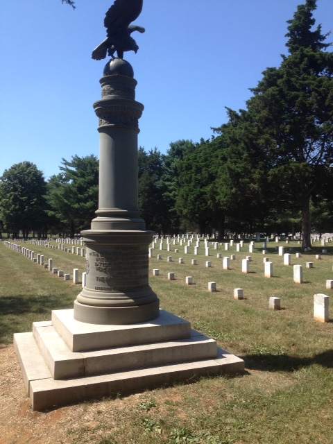 The monument placed in memory of the U.S. Regulars--Infantry & Artillery--who fell at Stones Ribver