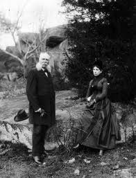 John Bachelder and his wife Elizabeth at Gettysburg in 1890