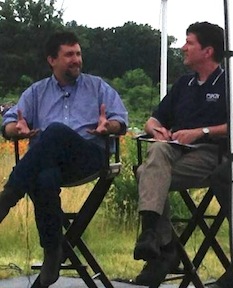 ECW co-founder Chris Mackowski during a TV appearance on the Pennsylvania Cable Network on July 1