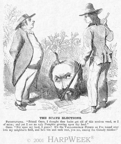 Copperhead Clement Vallandigham As a Pumpkin