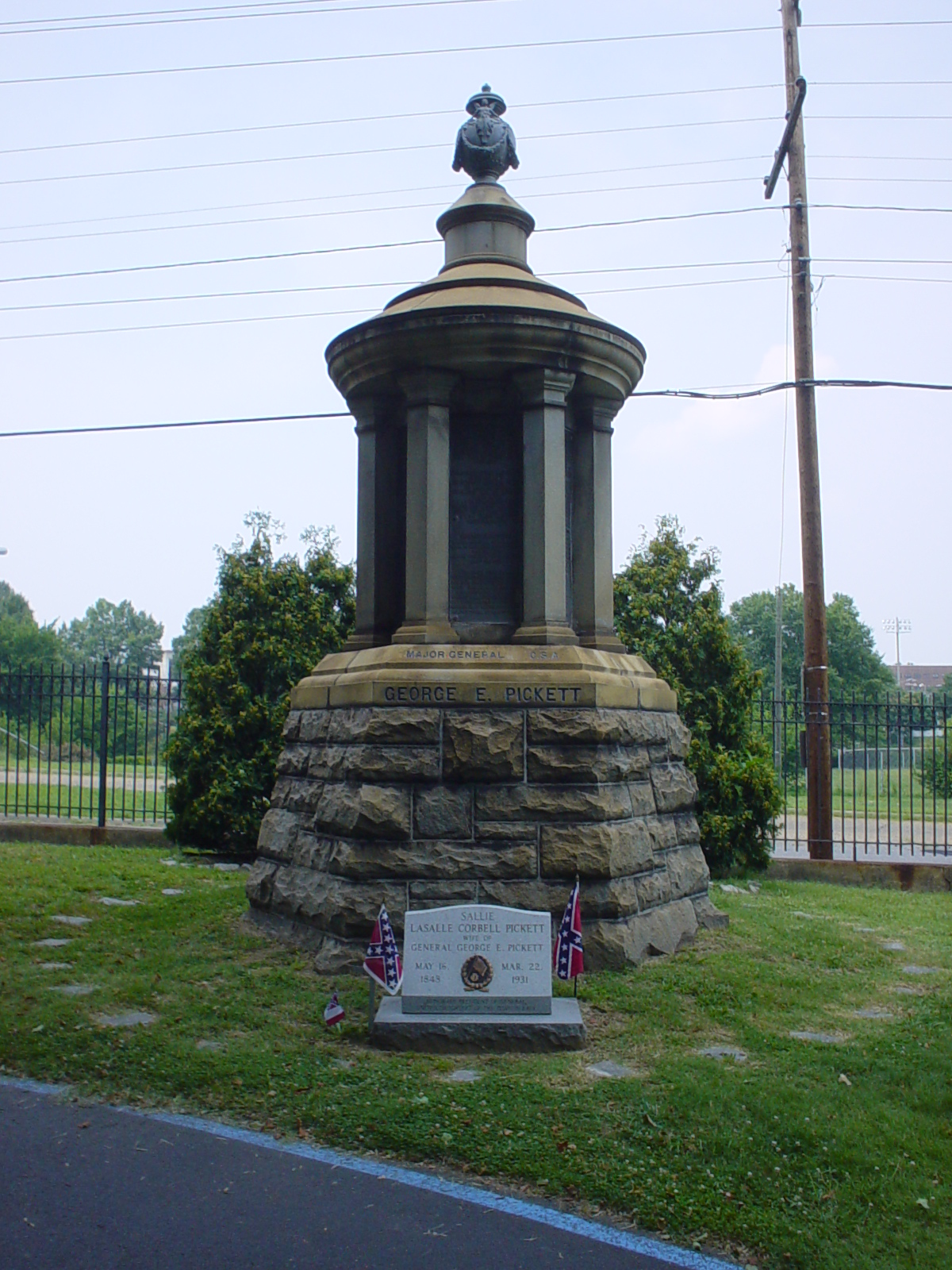 George Pickett's Grave in Hollywood Cemetery, Richmond, Virginia