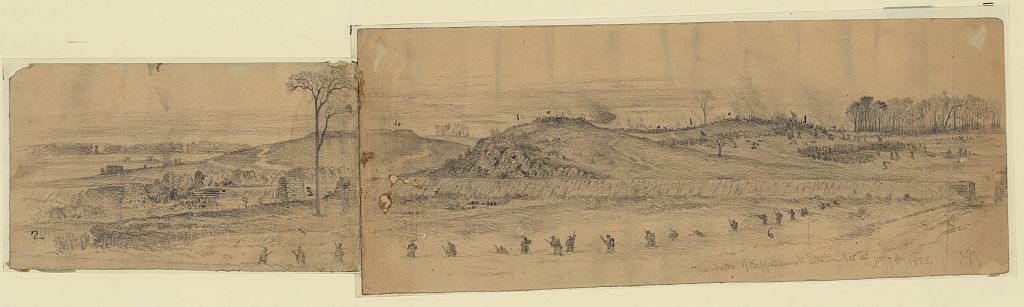Edwin Forbes sketch - The Battle of Rappahannock Station (Library of Congress)