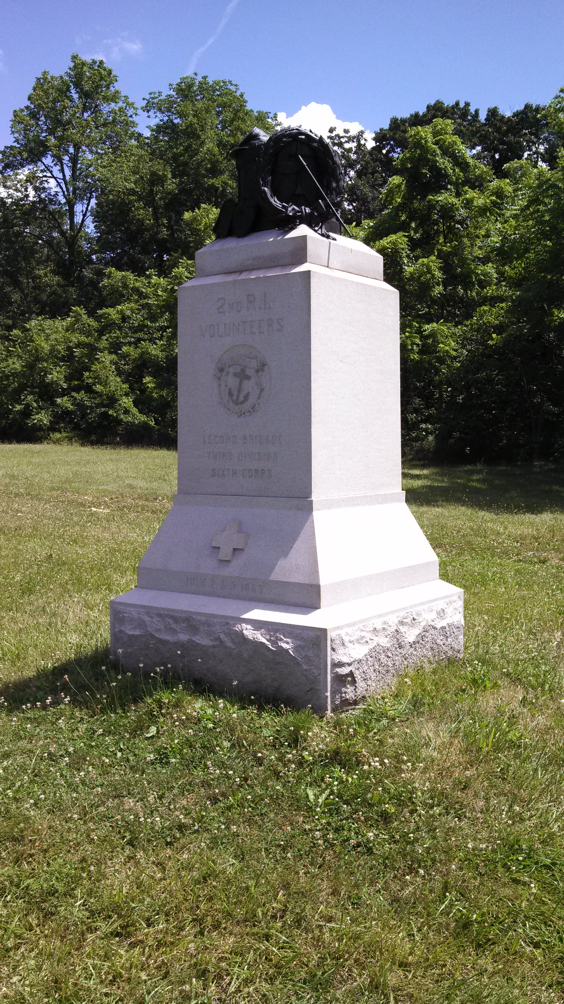2nd Rhode Island Monument at Gettysburg.