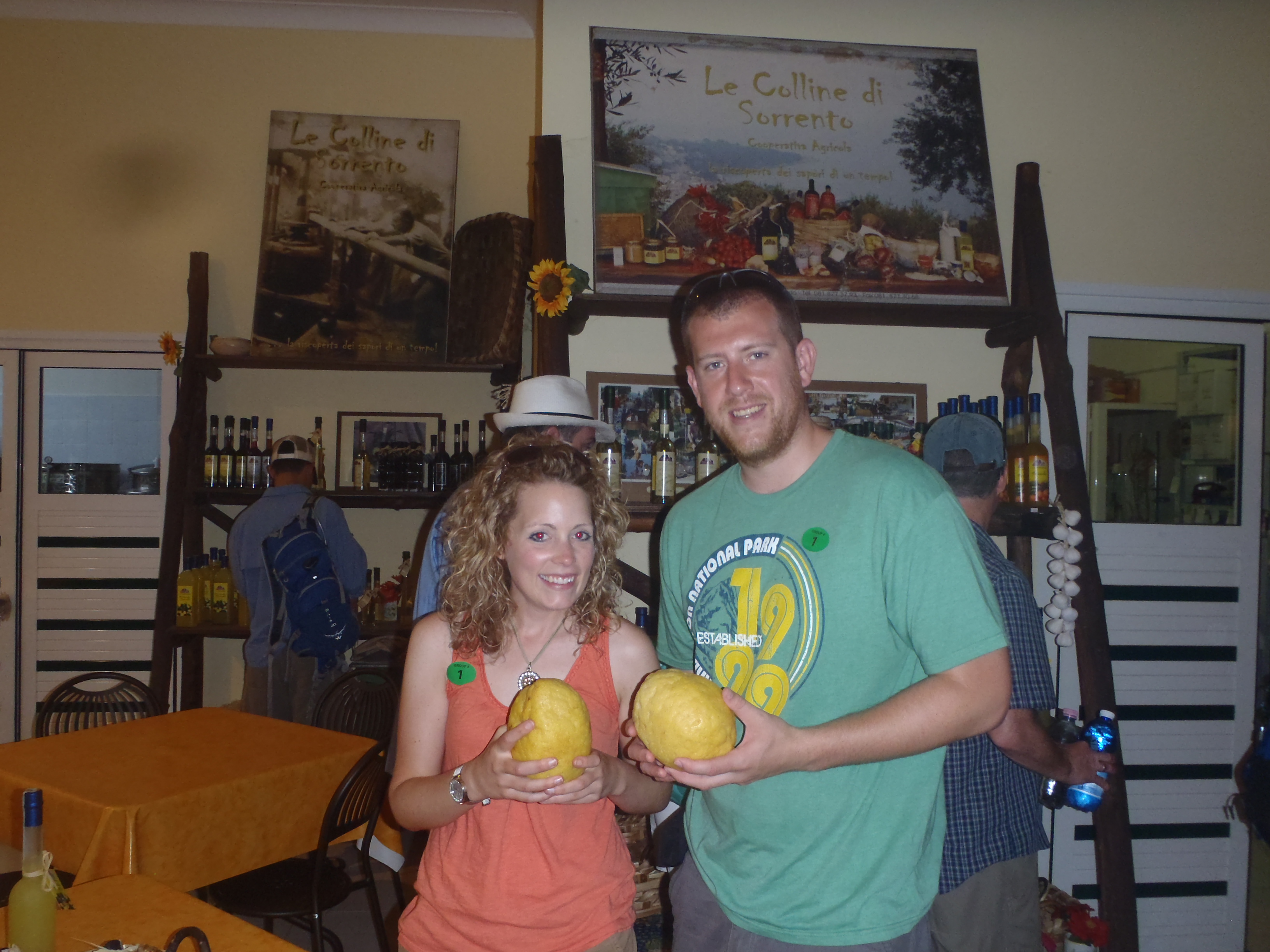 My wife, Adel and I with some of Italy's lemons.  What would "Stonewall" have thought about these lemons?