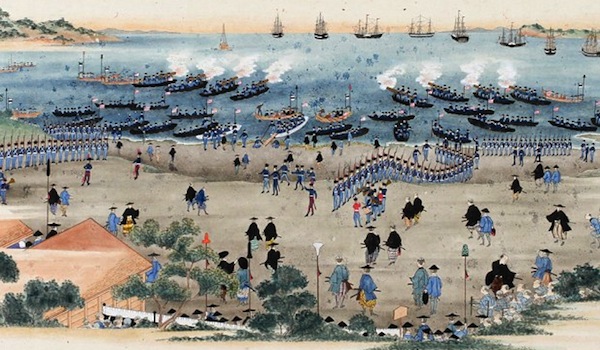 A Japanese Depiction of Commodore Perry's 1854 Expedition 