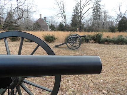 As the Federal army approached Totopotomoy Creek, they set up artillery positions near the Shelton House—once owned by the family of Patrick Henry's wife Sarah.