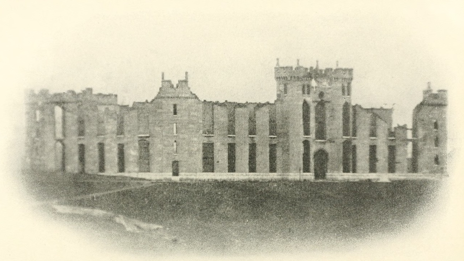 The aftermath of Hunter's Raid. The burned ruins of the Virginia Military Institute in Lexington, VA. 