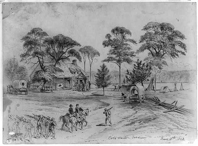 The Old Cold Harbor crossroads. Courtesy of the Library of Congress.