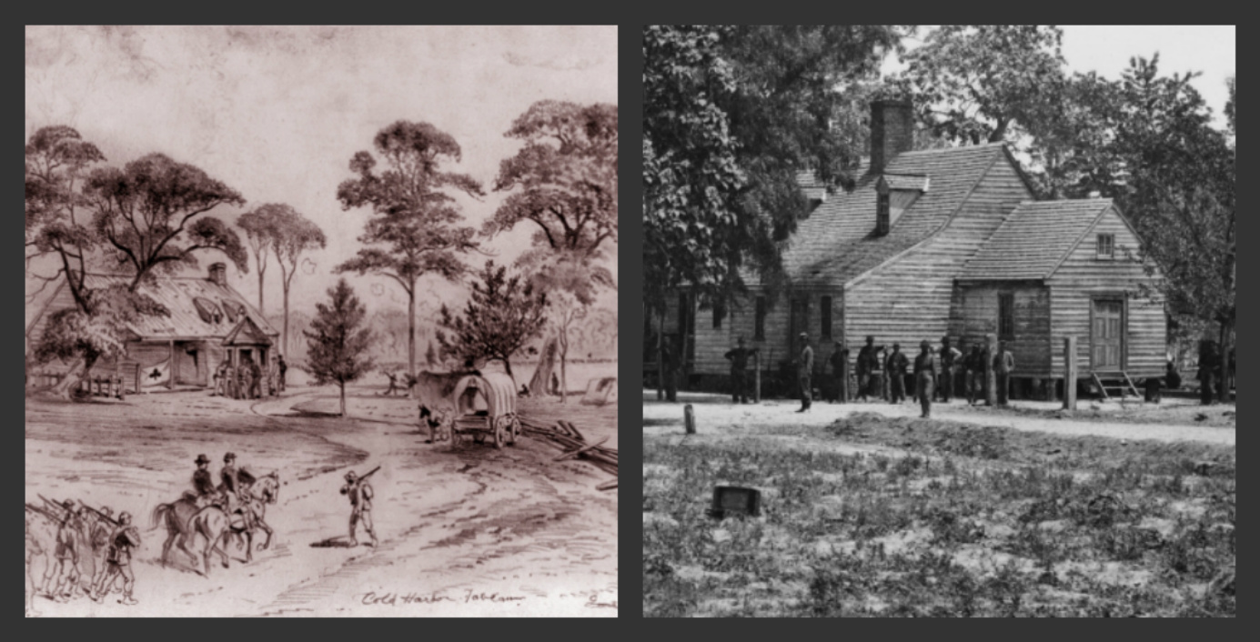 The next objective of Grant--Cold Harbor--was not a convention harbor--but a tavern that was not even fully operational. Yet, the road network the building rested beside (Courtesy of LoC)