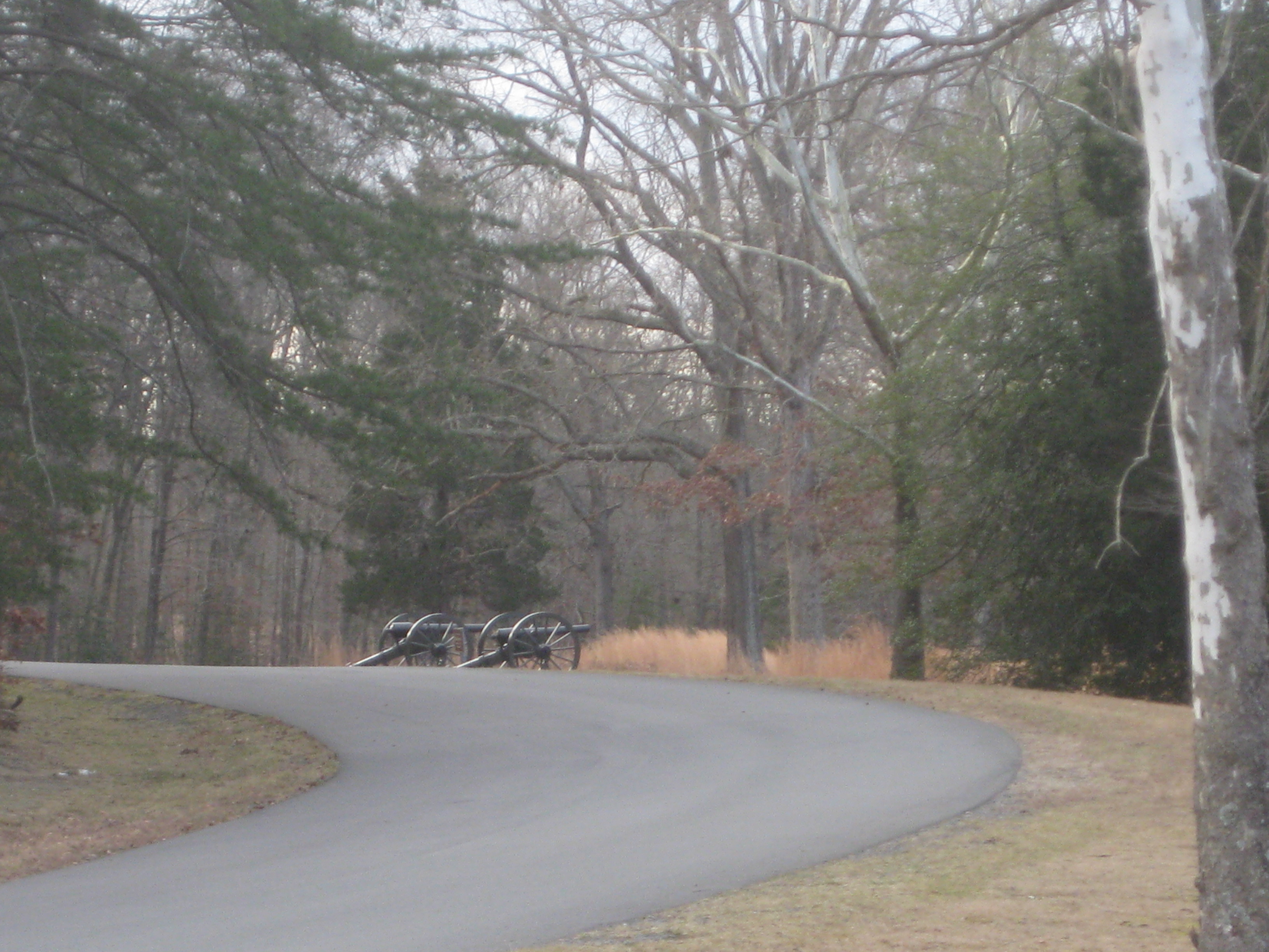 Two cannons mark the position of a battery of Richmond Howitzers. The neutralization of these guns was critical in the initial success of Upton's assault.