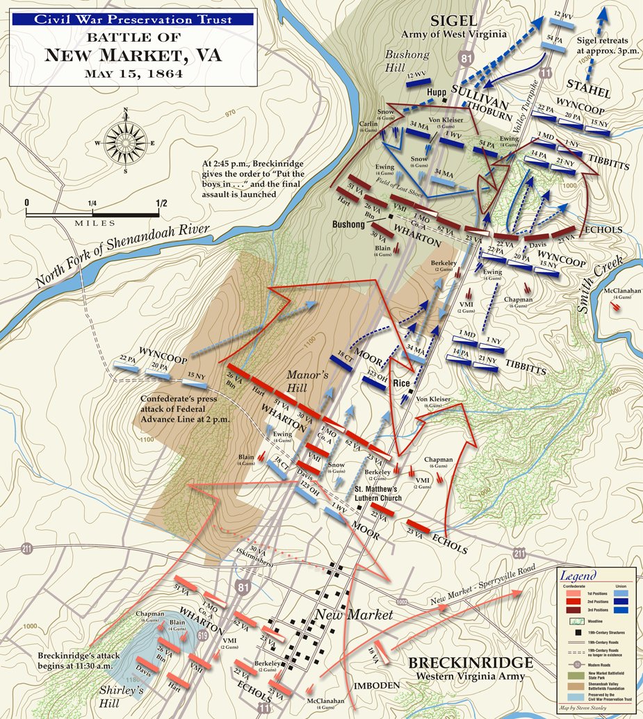 Battle of New Market, May 15, 1864 (courtesy of CWT)