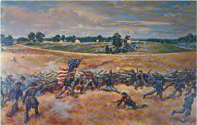 The 123rd New York bore the brunt of the fighting at Kolb Farm