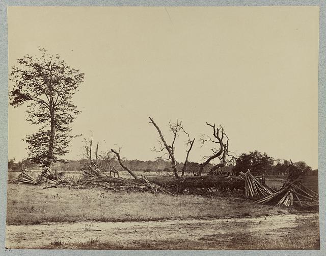 Wartime photo of Confederate defenses at Cold Harbor, taken after the battle. (courtesy of LoC)