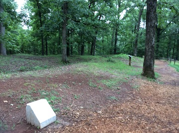 The site of Hall's account of the Dead Angle, as seen today.