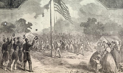 Harpers Weekly Depiction of the Union Flag Being Raised on the 4th of July, 1861.