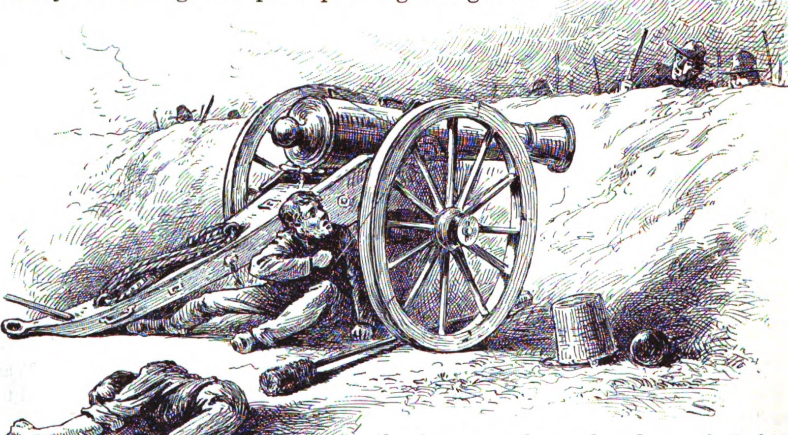 1895 sketch of the Battle of Reams Station