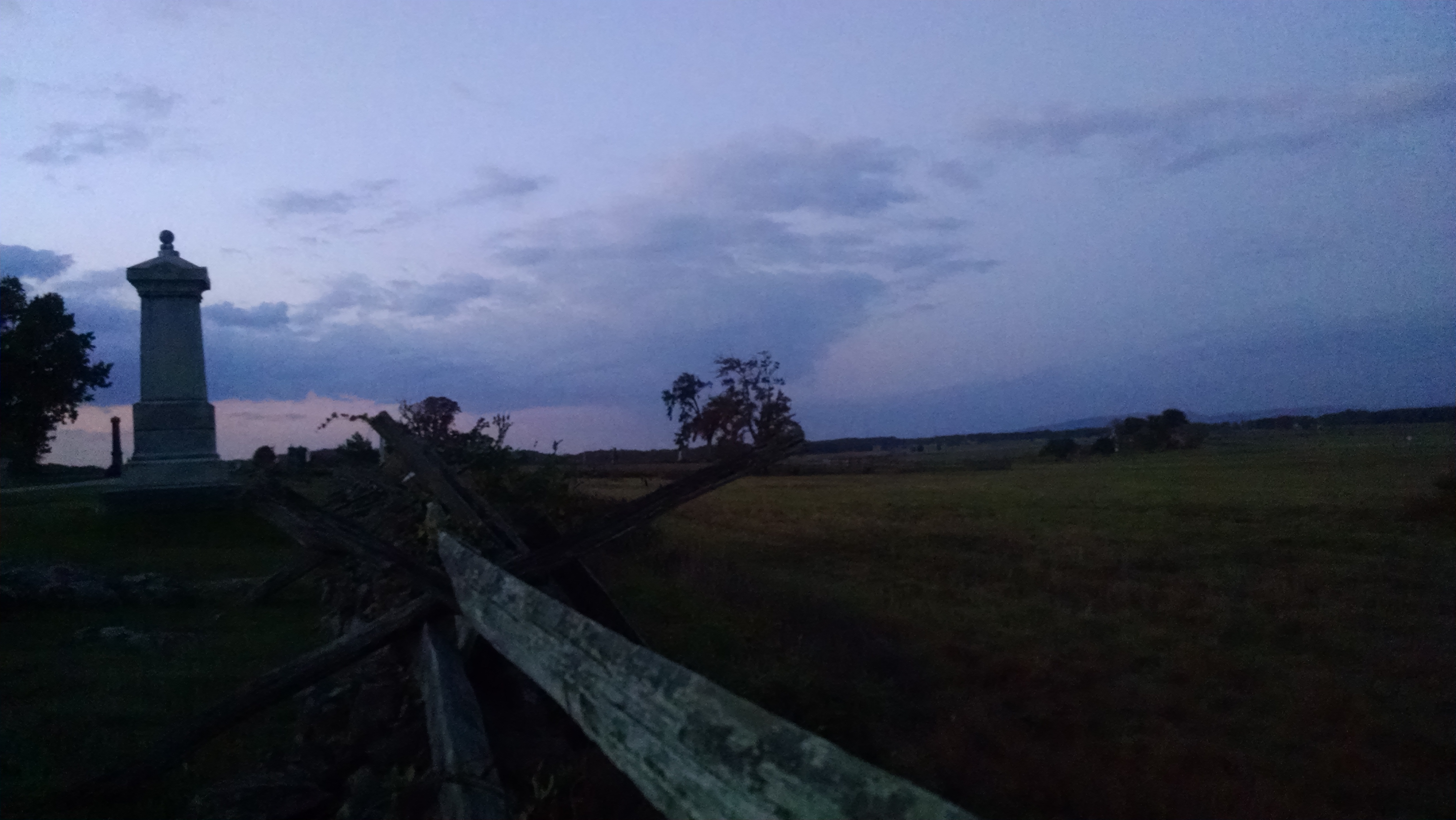 Cemetery Ridge at Gettysburg.