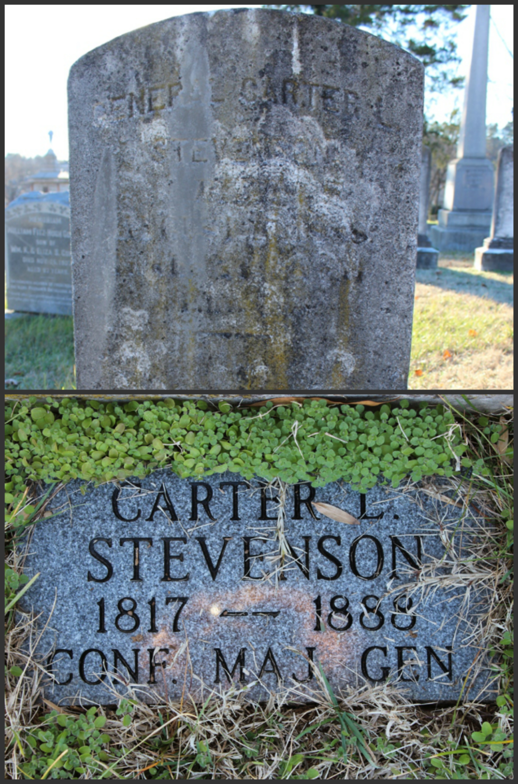 Grave site of General Stevenson, Fredericksburg, Virginia