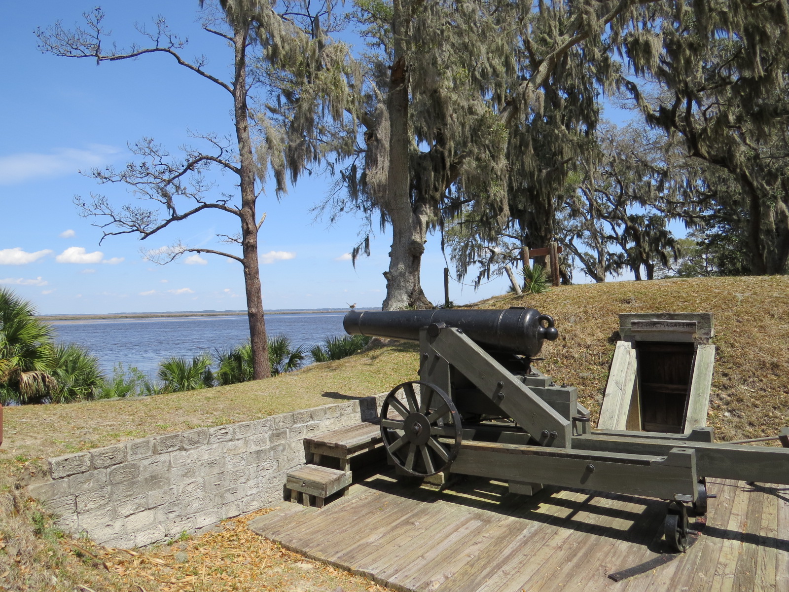 Guns at Ft. McAlister looking out across Ossabaw Sound.