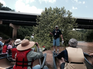 NPS historian Greg Mertz talks about the crossing at Germanna Ford (photo by Chris Mackowski)