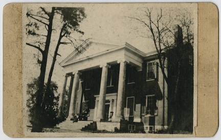 The Helm family homestead in Kentucky. Seated on the front porch are Emilie's daughter's, Katherine and Elodie Helm. (Univ. of KY)