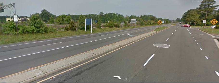 Google Earth Street View taken from the same vantage point from which Waud sketched Hooker's division in action.