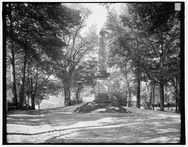 Battle monument at Concord. Courtesy of the Library of Congress.