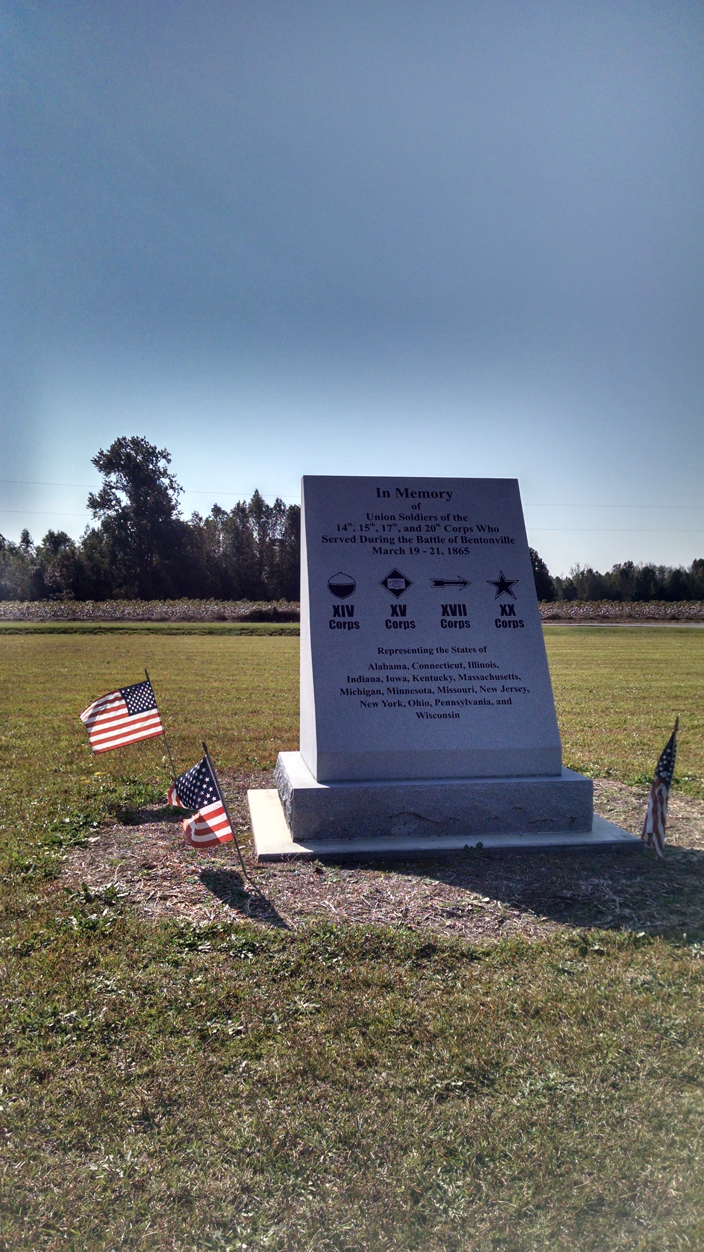 Union monument at Bentonville.
