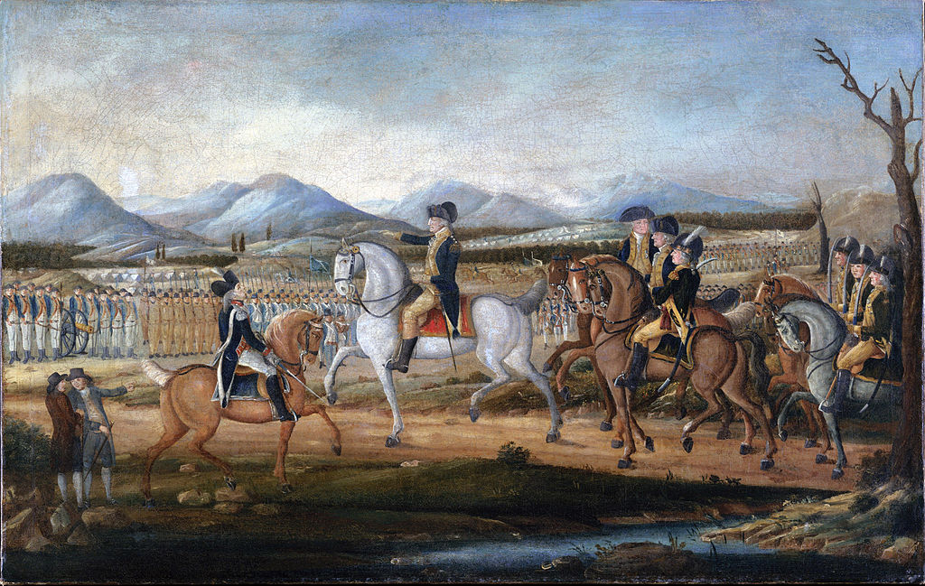 "Attributed to Frederick Kemmelmeyer: Washington Reviewing the Western Army, at Fort Cumberland, Maryland" (63.201.2) In Heilbrunn Timeline of Art History . New York: The Metropolitan Museum of Art, 2000–. http://www.metmuseum.org/toah/works-of-art/63.201.2. (May 2009)