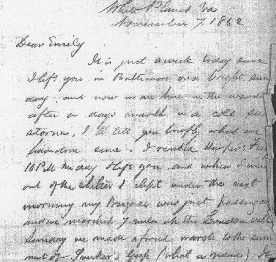 Excerpt from a Warren letter. From the New York State Library.