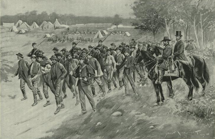 Lincoln and Grant Inspecting Prisoners