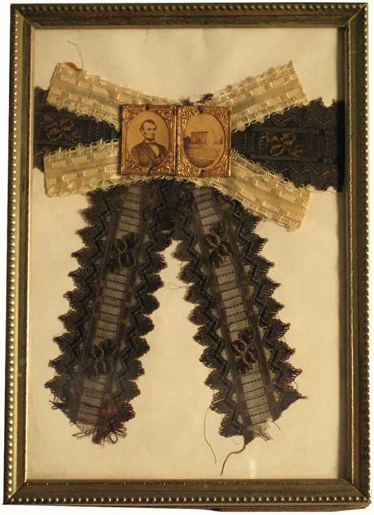A large mourning badge worn after the assassination of Abraham Lincoln