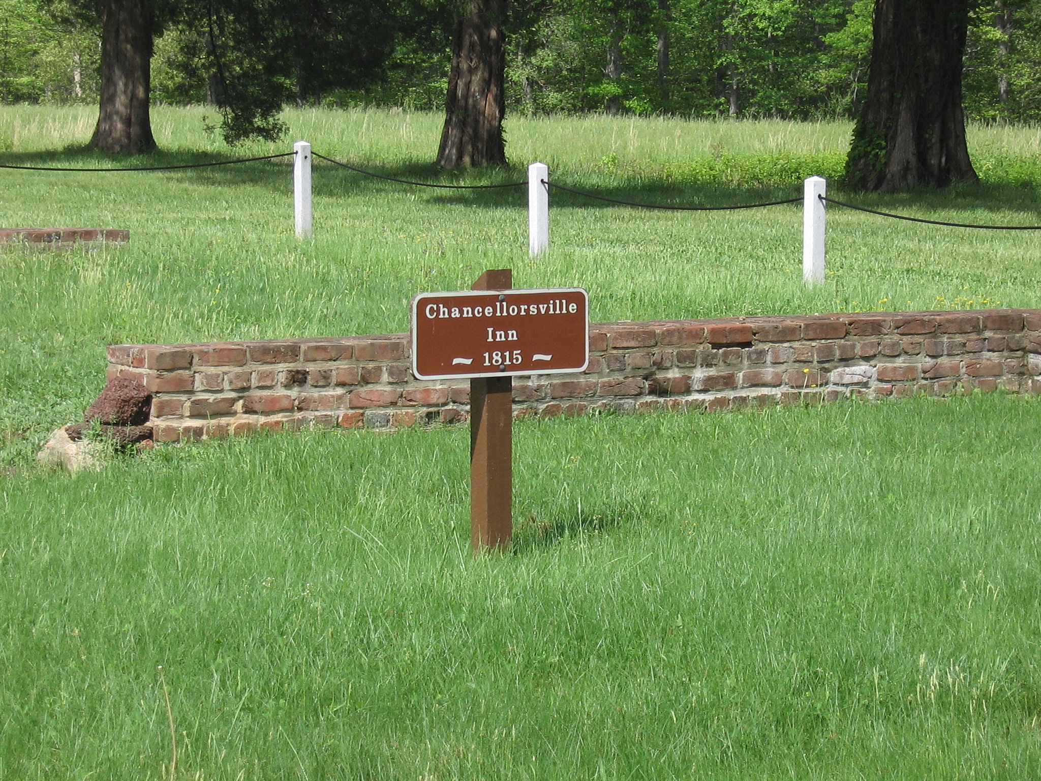 Site of the Chancellor home on the Chancellorsville Battlefield.