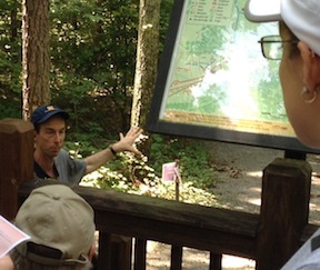 After the group explored Jericho Mills, historian Bobby Krick from Richmond explained some of the background about Hanover County's North Anna Battlefield Park at Ox Ford.