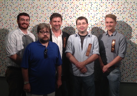 Part of the ECW Rogue's Gallery at St. Bonaventure (from left) Dan Davis, Derek Maxfield, Chris Mackowski, Kris White, and James Brookes. Also appearing was Eric Wittenberg, with a guest appearance by Mark Dunkelman.