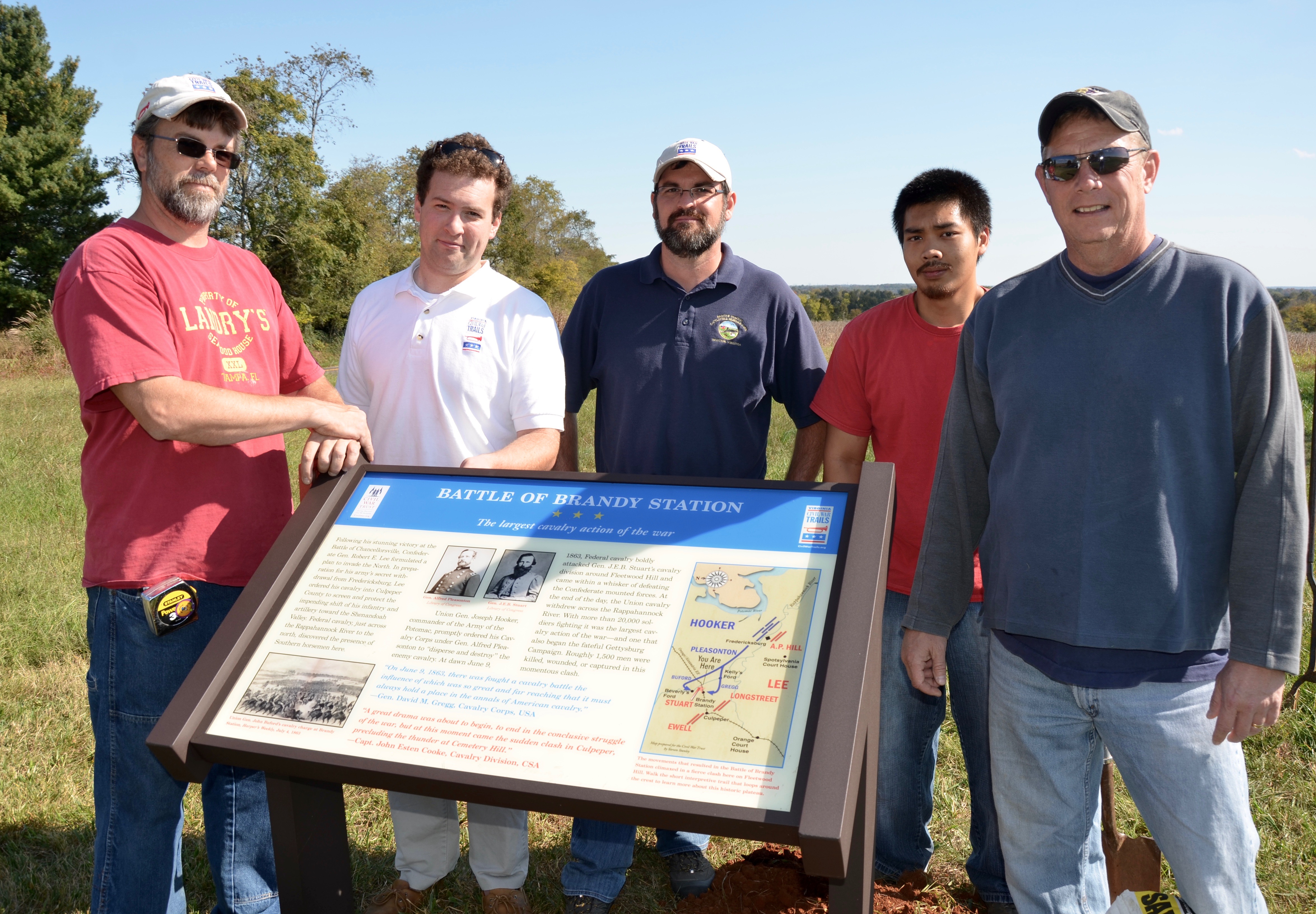 Trail installation crew