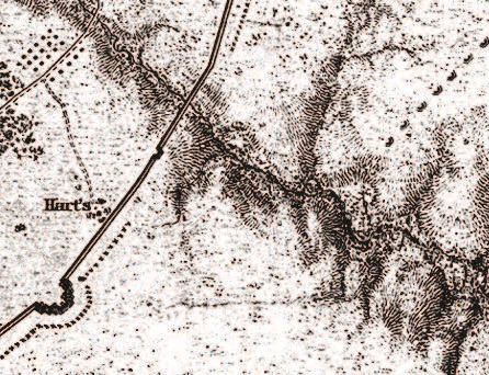 The Six-Gun Battery as depicted on this 1867 map by Federal engineer Nathaniel Michler
