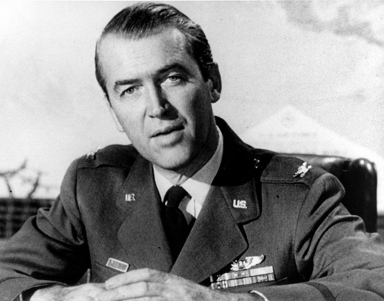 Jimmy Stewart served as a pilot during World War II. During the Cold War, he continued to serve the U.S. Air Force.