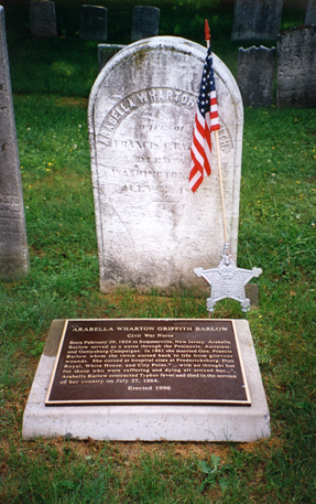 Arabella Barlow's Grave (Photo by Penny Colman, featured on FindAGrave)
