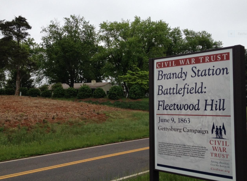 A view of the property from below the crest of Fleetwood Hill.