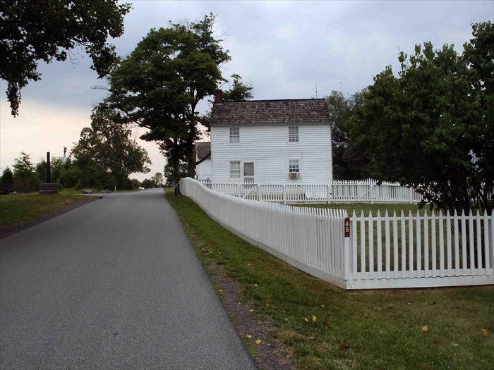The Hummelbaugh Farm along modern day Pleasonton Avenue. The Hummelbaugh Farm served as the headquarters of Maj. Gen. Alfred Pleasonton, the Federal Cavalry Corps commander from July 4-6. The farm sustained $234 in damage to the hay, corn, and other assorted crops; 330 fence rails, 26 fence posts, a horse, and other various accoutrements were also damaged or stolen during the battle.