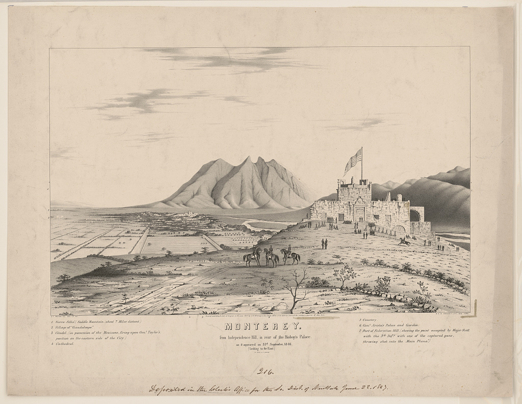 The Bishop's Palace overlooks Monterrey. (LOC)