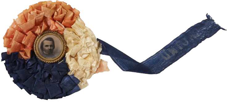 Stephen Douglas Cockade, 1860