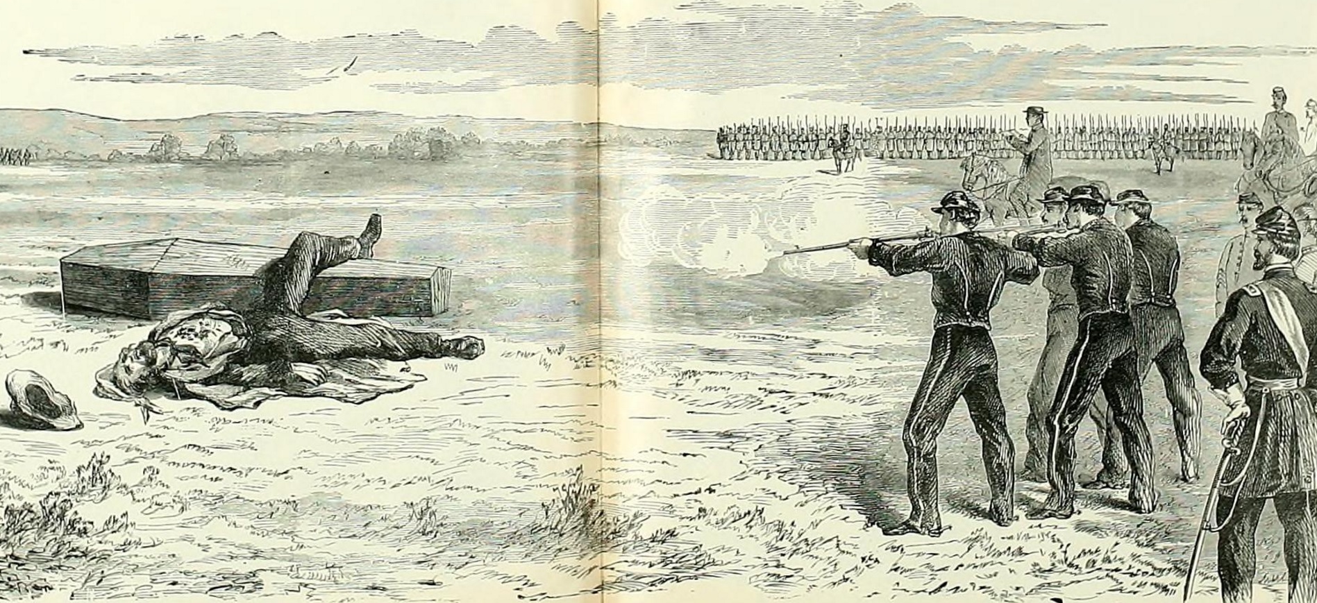 “Military Execution of a Private of the Lincoln Cavalry For Desertion and Attempted Communication With the Enemy, December 13, 1861” Originally published in Frank Leslie’s