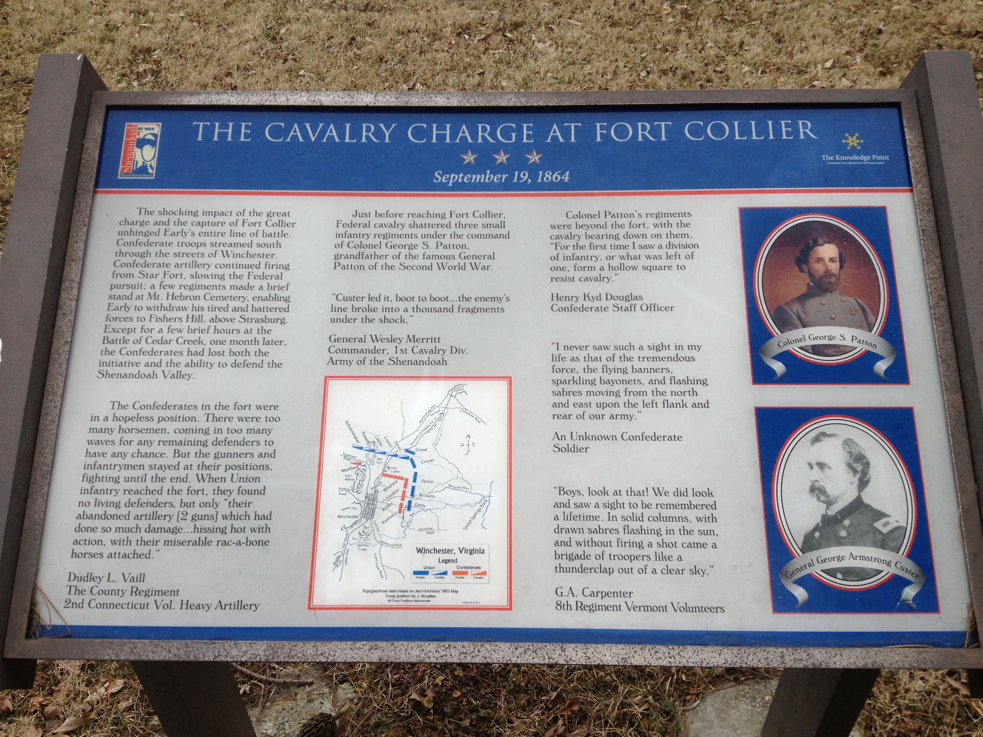 Interpretive sign at Fort Collier