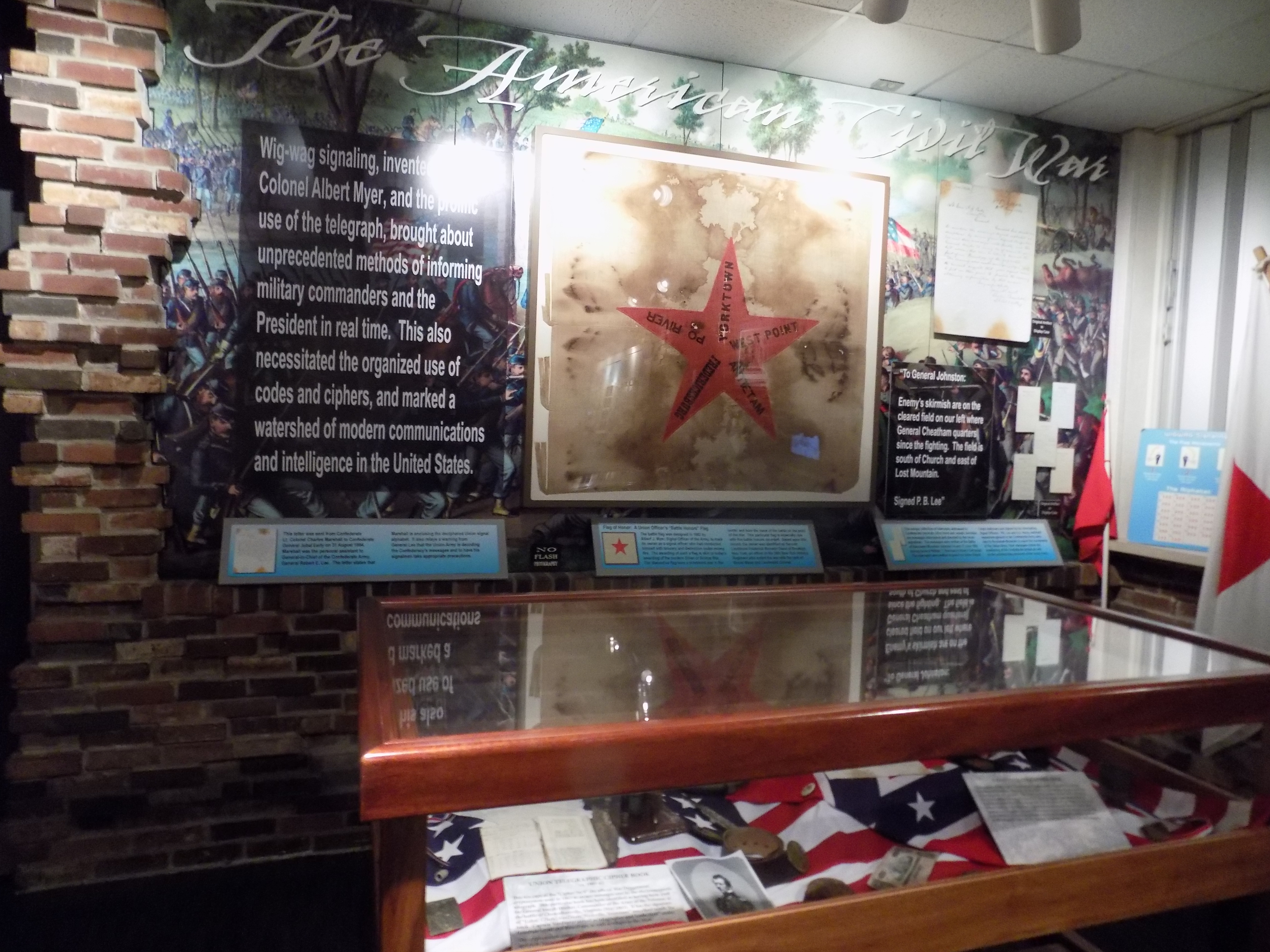 Part of the Civil War Cryptologic Exhibit