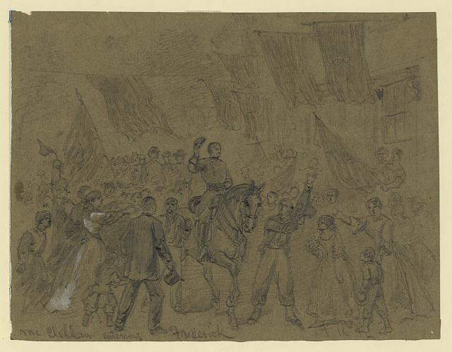 Waud McClellan enters Frederick